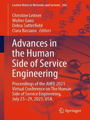 cover image of Advances in the Human Side of Service Engineering